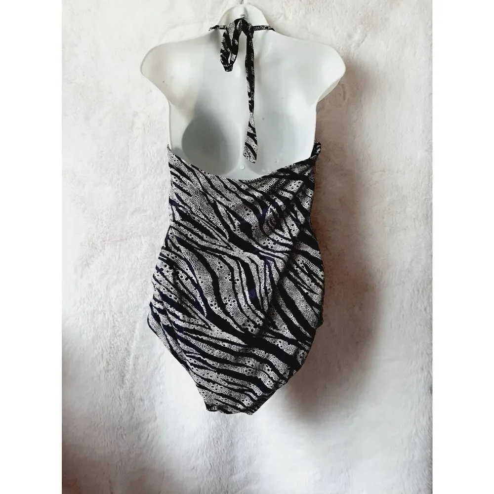 Sophia Vergara Large Black One Piece Swimsuit